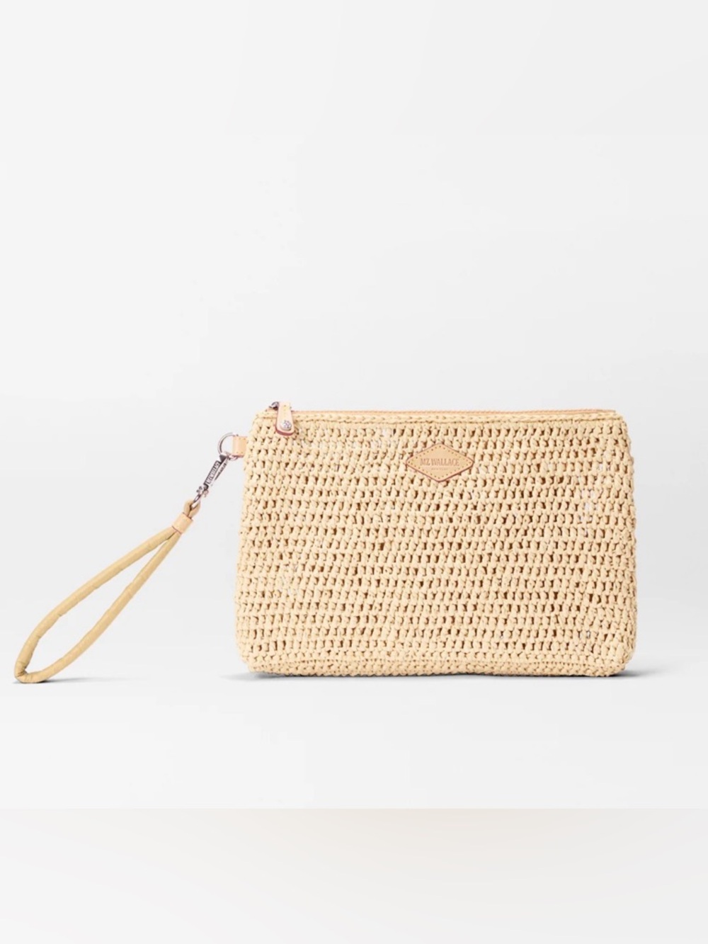 MZ Wallace  Crochet/Camel Crochet Clutch Wristlet